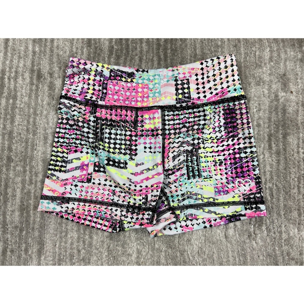 Live Love Dream Short Women XS Multicolor Geometric Abstract Athletic Activewear